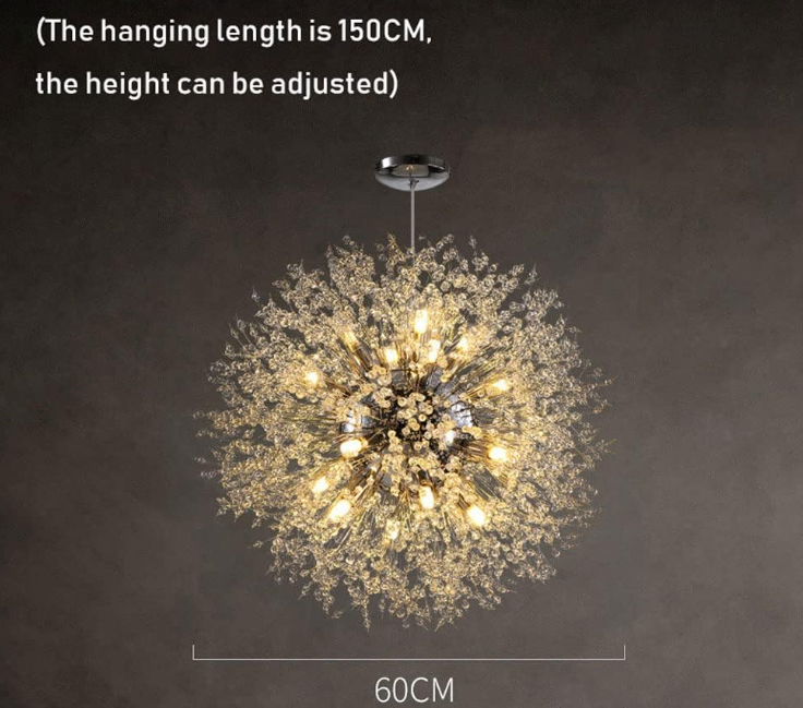 Lámpara colgante de cristal