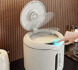 Cubo Dispensador de Plástico para Arroz