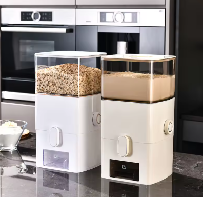 Cubo Dispensador de Plástico para Harina