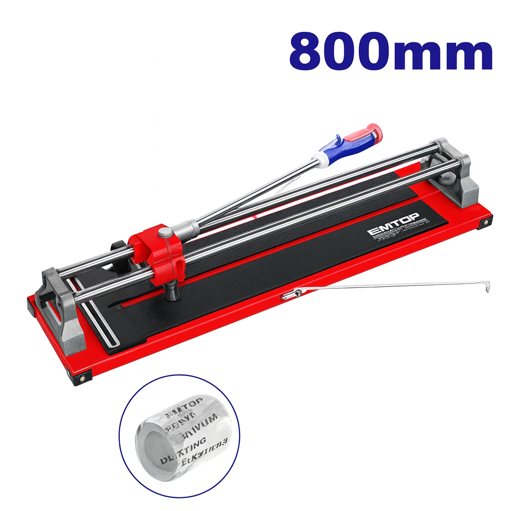 Cortadora de cerámica manual de 800 mm con base de acero y deslizadores de aluminio