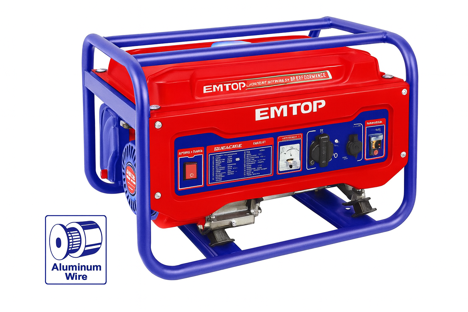 Generador a gasolina de 6,5 kW con arranque eléctrico, bobina de cobre y kit de ruedas