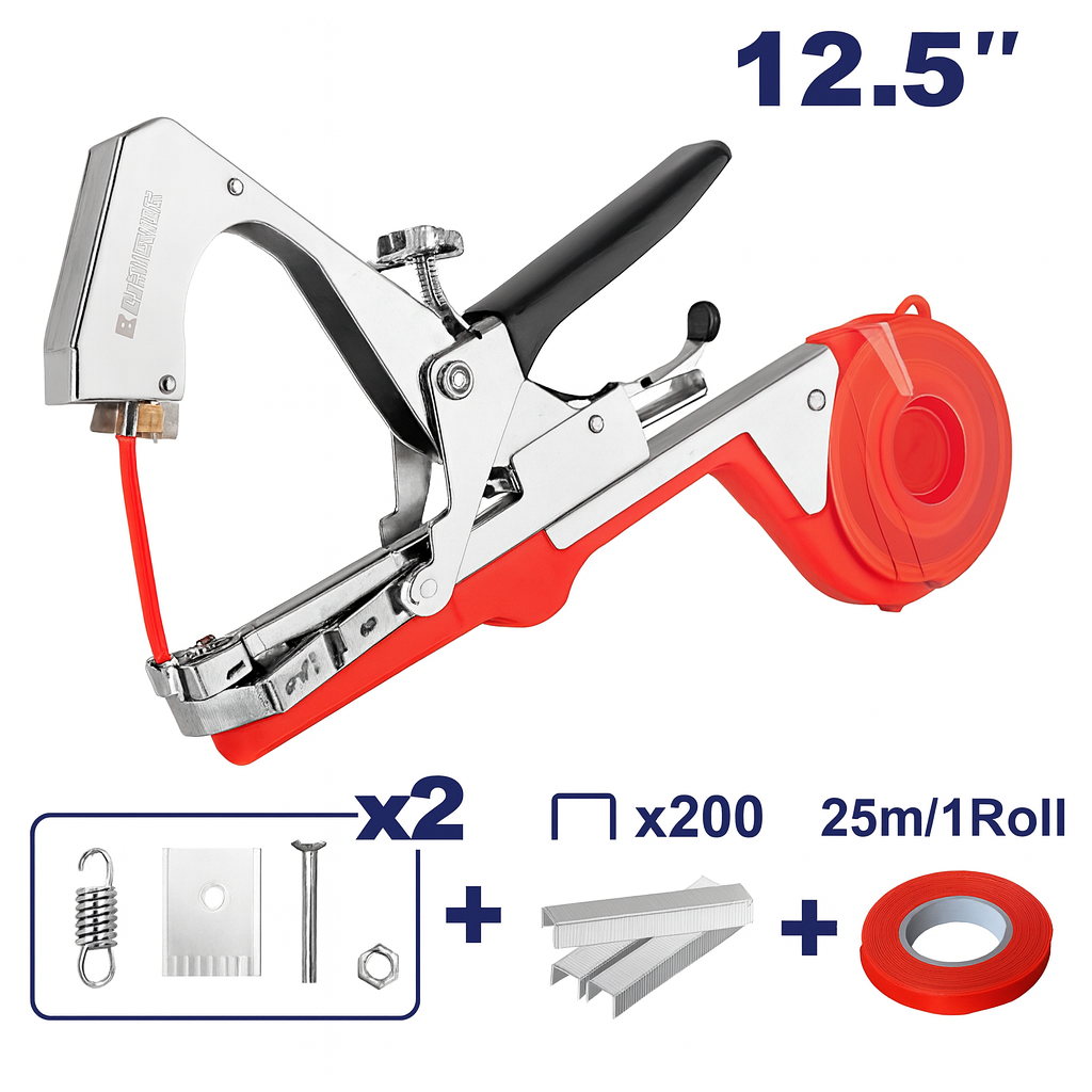 Máquina Atadora de Plantas de Jardín 12.5” – EPTM1251 (Incluye Cinta y Grapas, Uso con Una Mano)