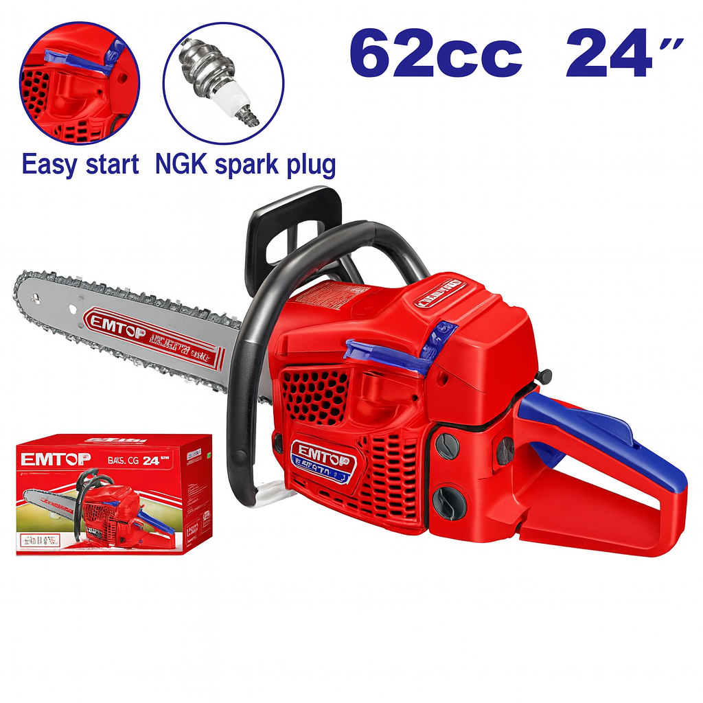 Motosierra a Gasolina 24" – (62cc, 2.4kW)