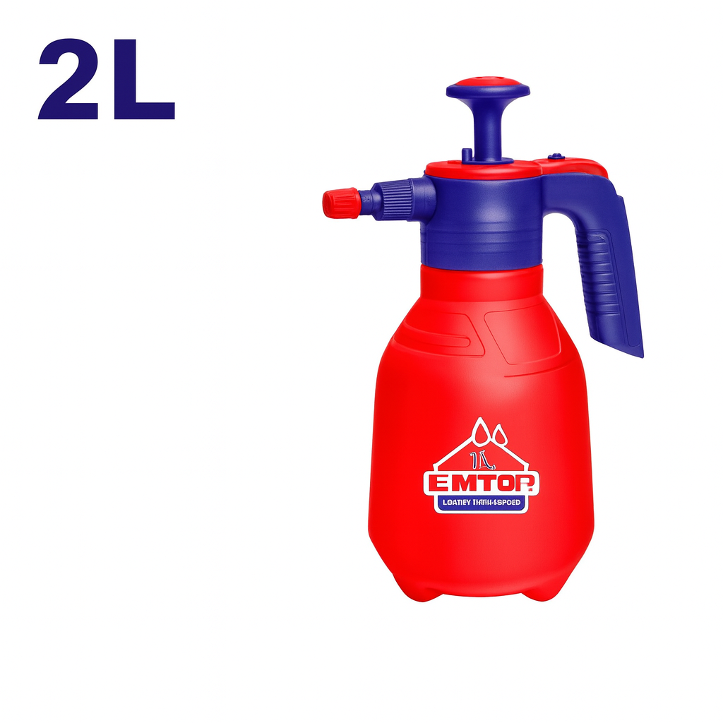 Pulverizadora Manual de Presión 2L – ESPP20202 (2.5 BAR, Boquilla Ajustable, Válvula de Seguridad)