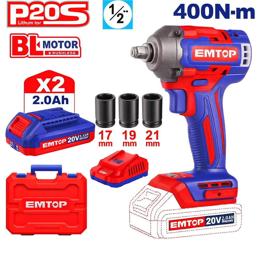 Llave de Impacto Inalámbrica Brushless 20V