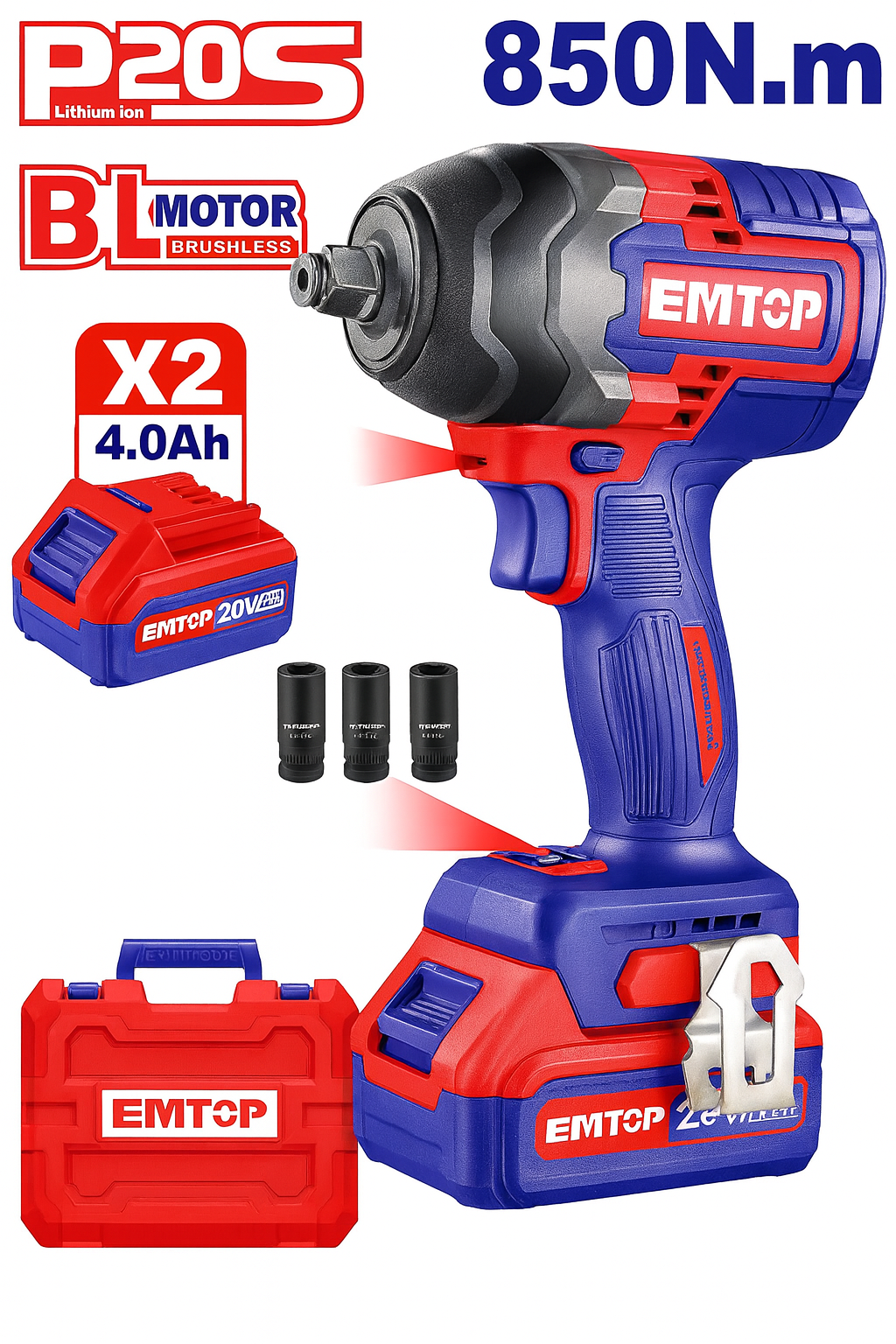 Llave de Impacto Inalámbrica Brushless 20V