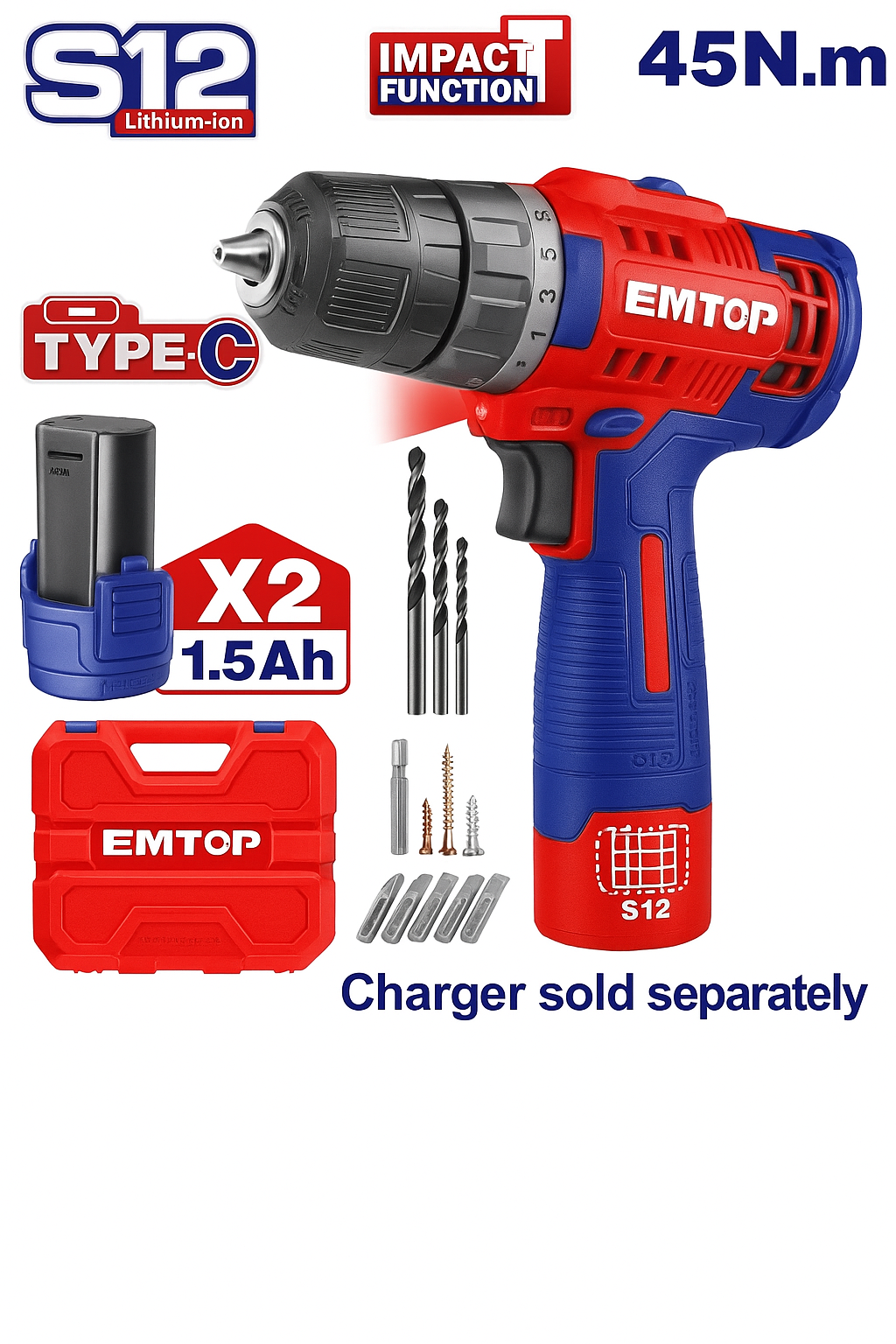 Taladro Percutor Inalámbrico 12V