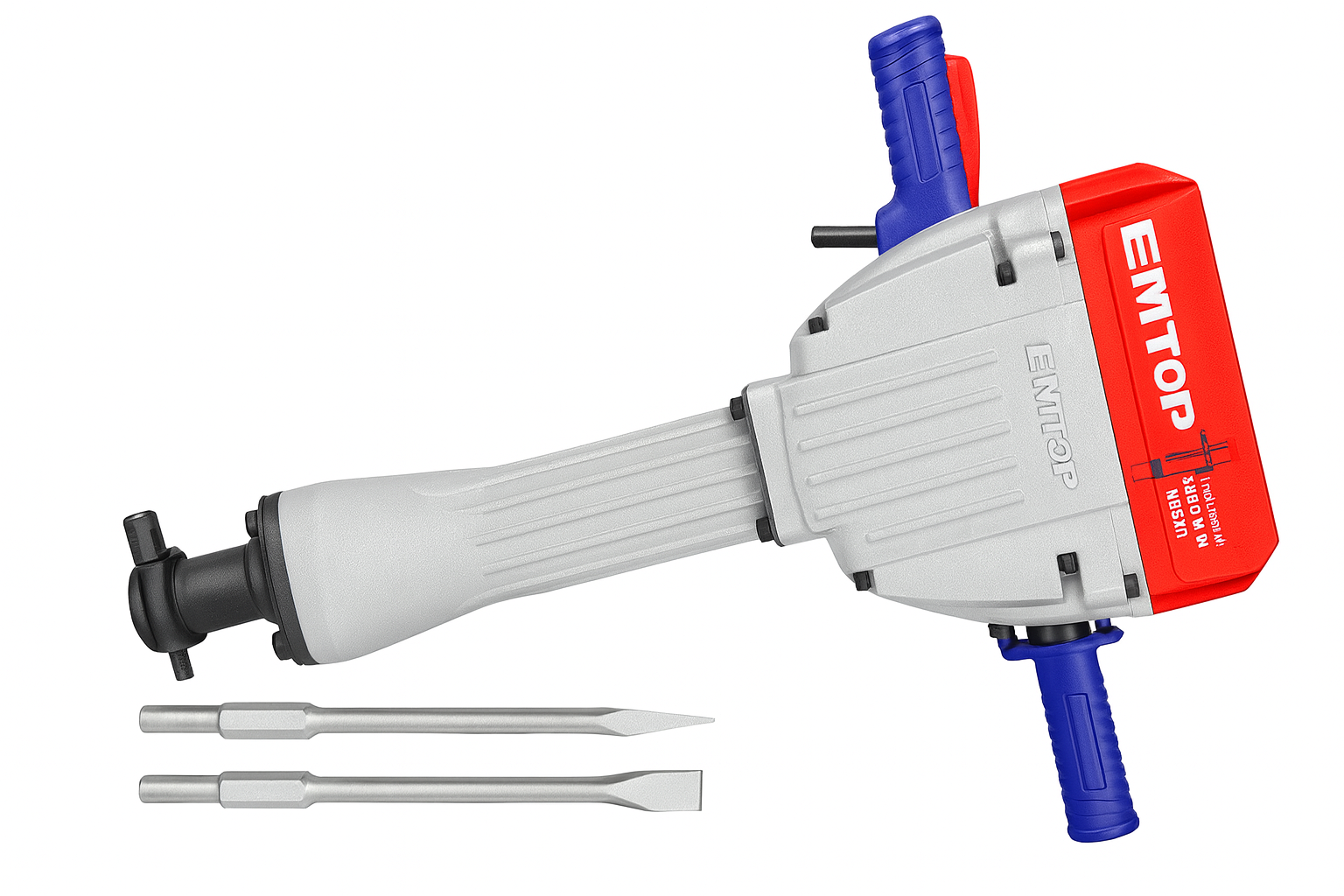 Martillo demoledor eléctrico de 2200W con fuerza de impacto de 75J y sistema antivibración