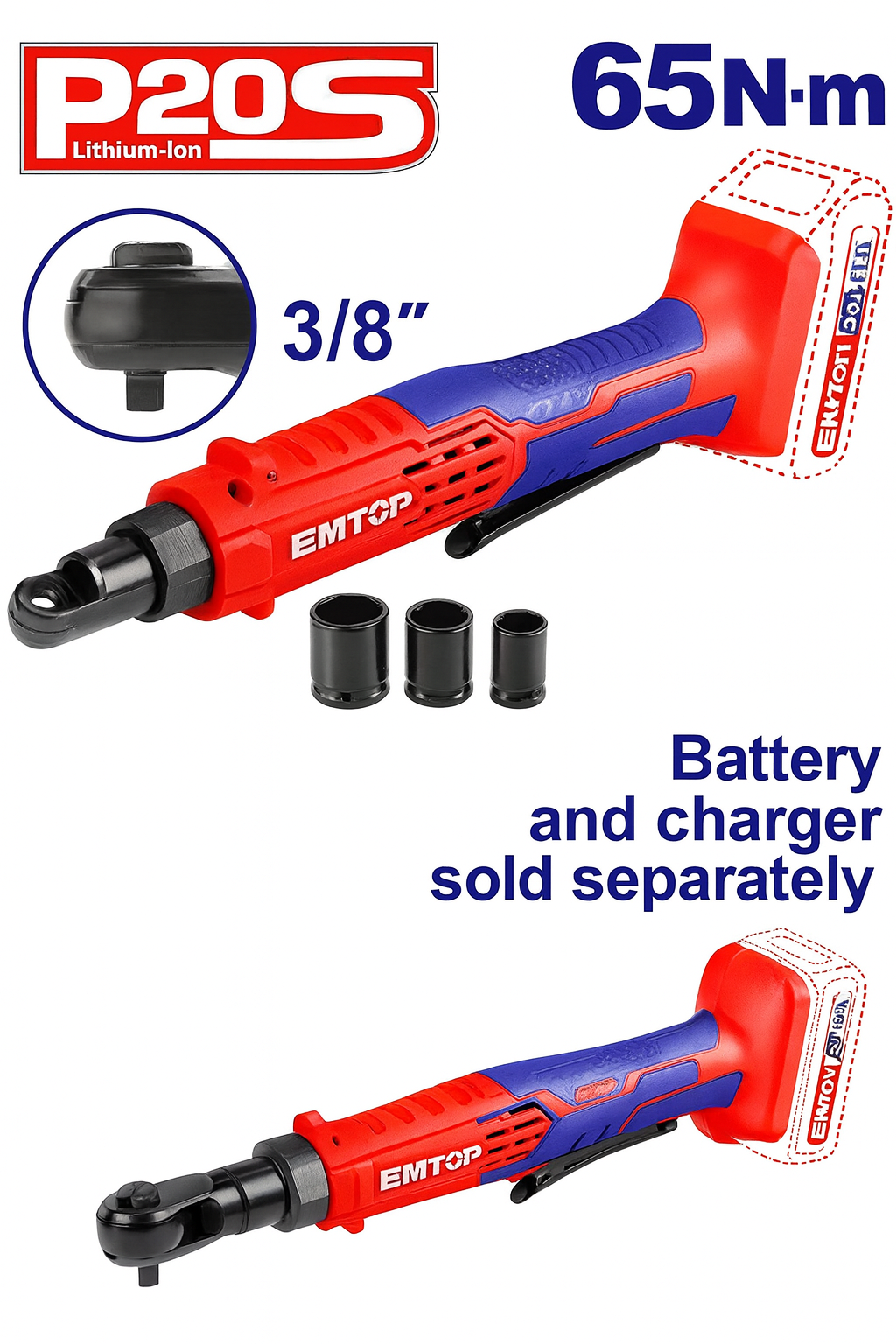 Llave de Trinquete Inalámbrica 20V