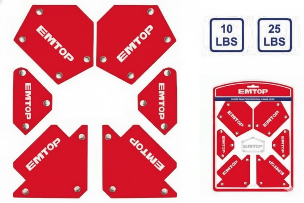 Juego de 6 soportes magnéticos para soldadura con diferentes ángulos y fuerza de 10 lb y 25 lb