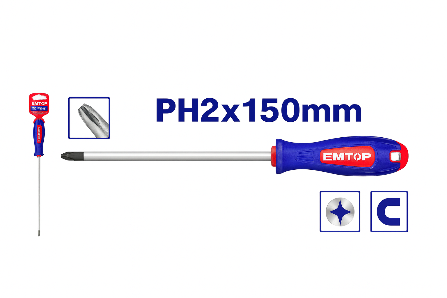 Destornillador de cruz1 destornillador con 1 plástico