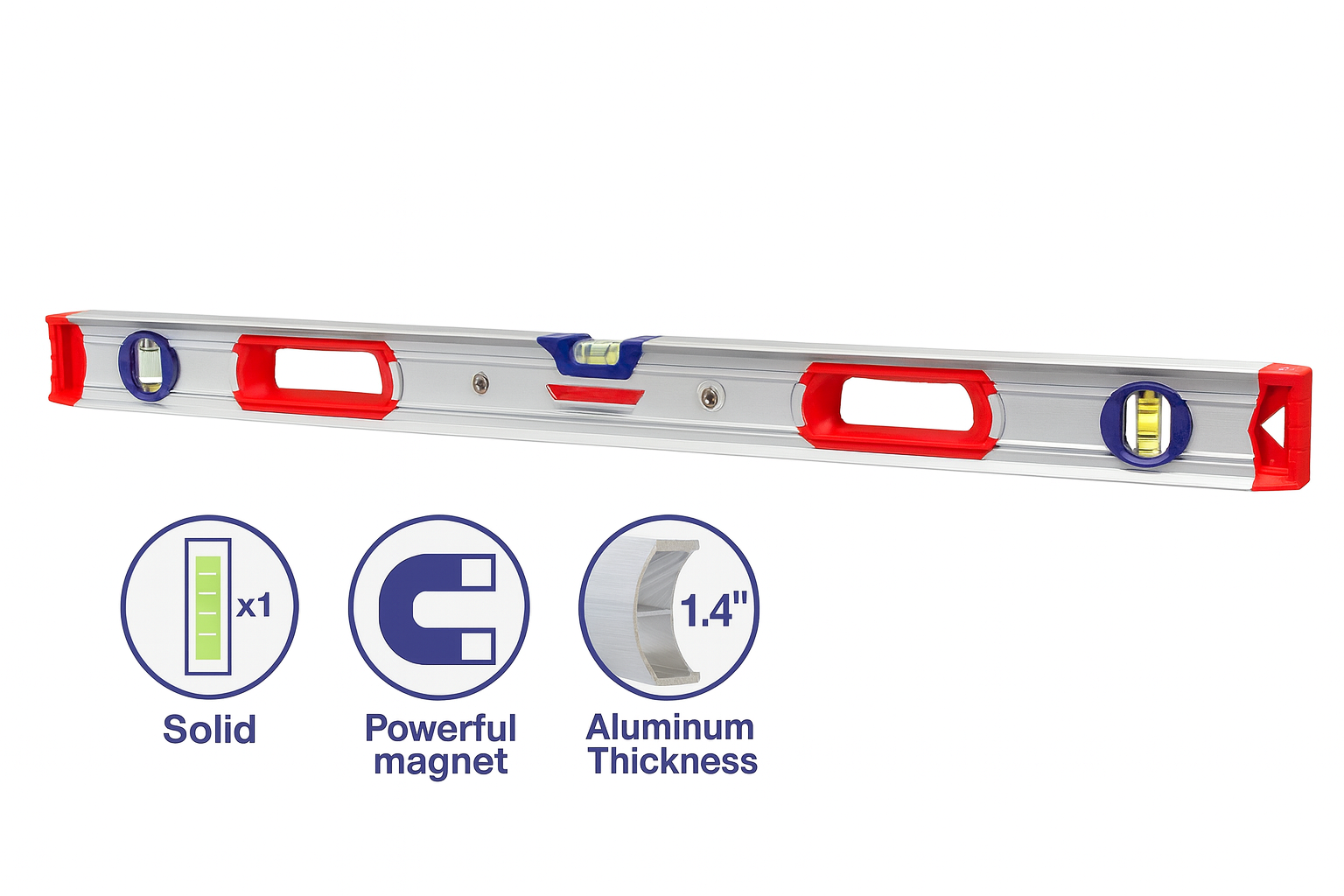 Nivel de Burbuja Magnético de 100 cm para Albañil