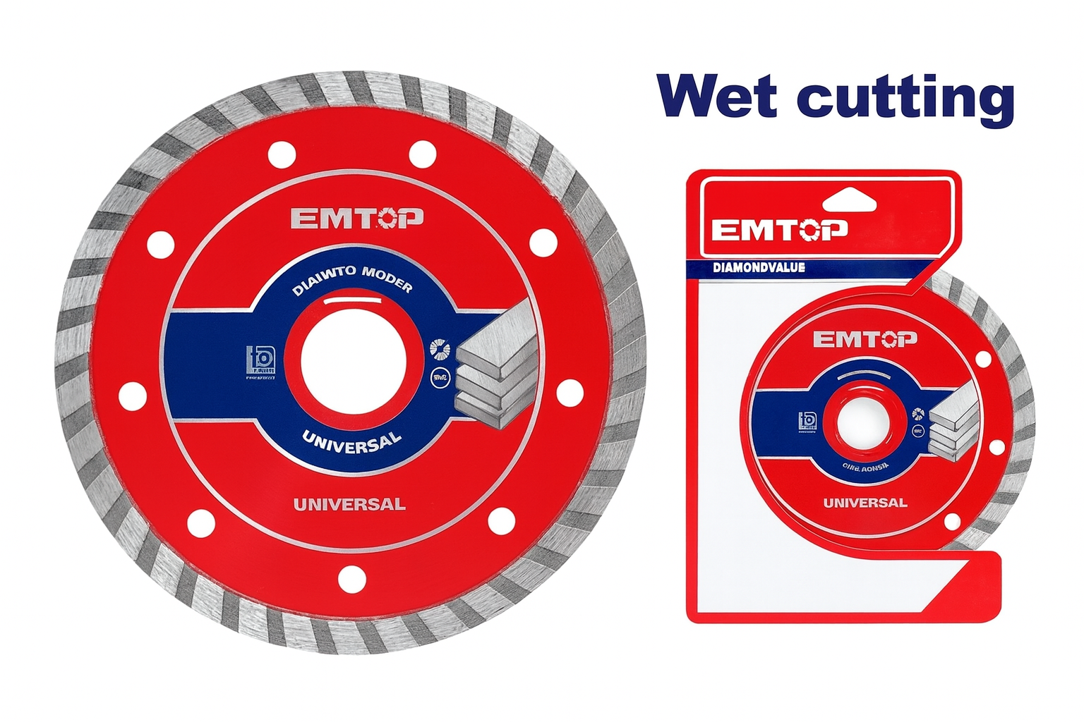 Disco diamantado ultrafino EMTOP 115 mm x 22.2 mm para cerámica, mármol y ladrillo Descripción del producto: