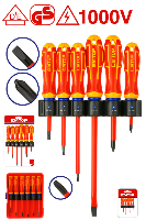 Juego de desarmadores aislados de 6 piezas con certificación VDE/GS (1000V)