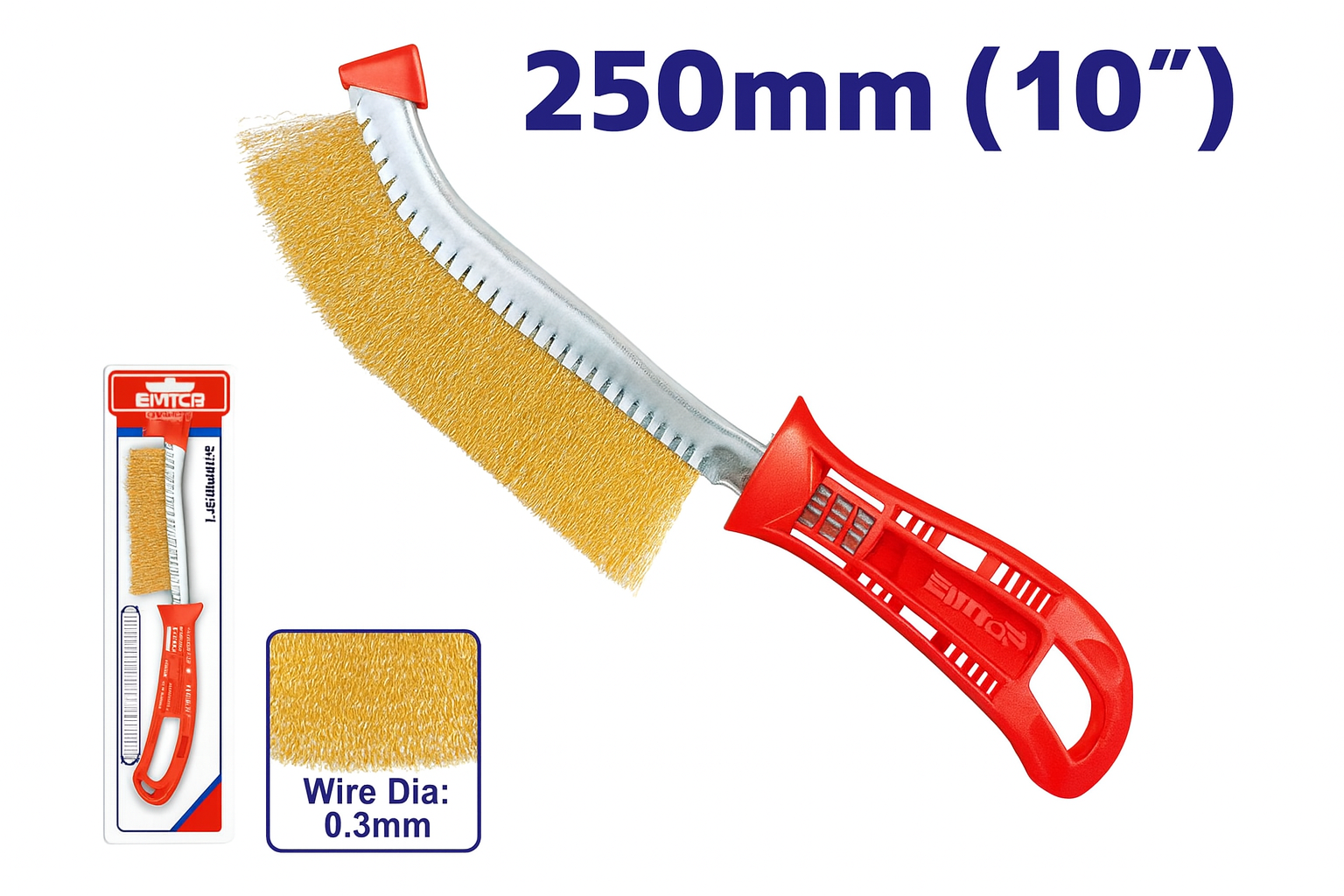 Cepillo de alambre Longitud 250 mm (10 pulgadas)