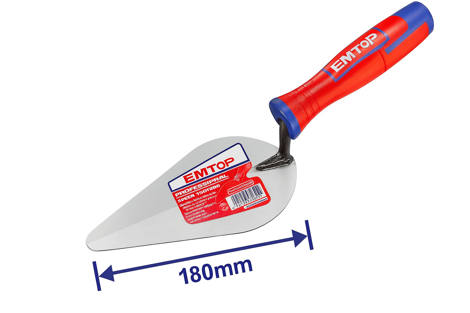Paleta de albañil Tamaño: 7"/180 mm (mango de plástico