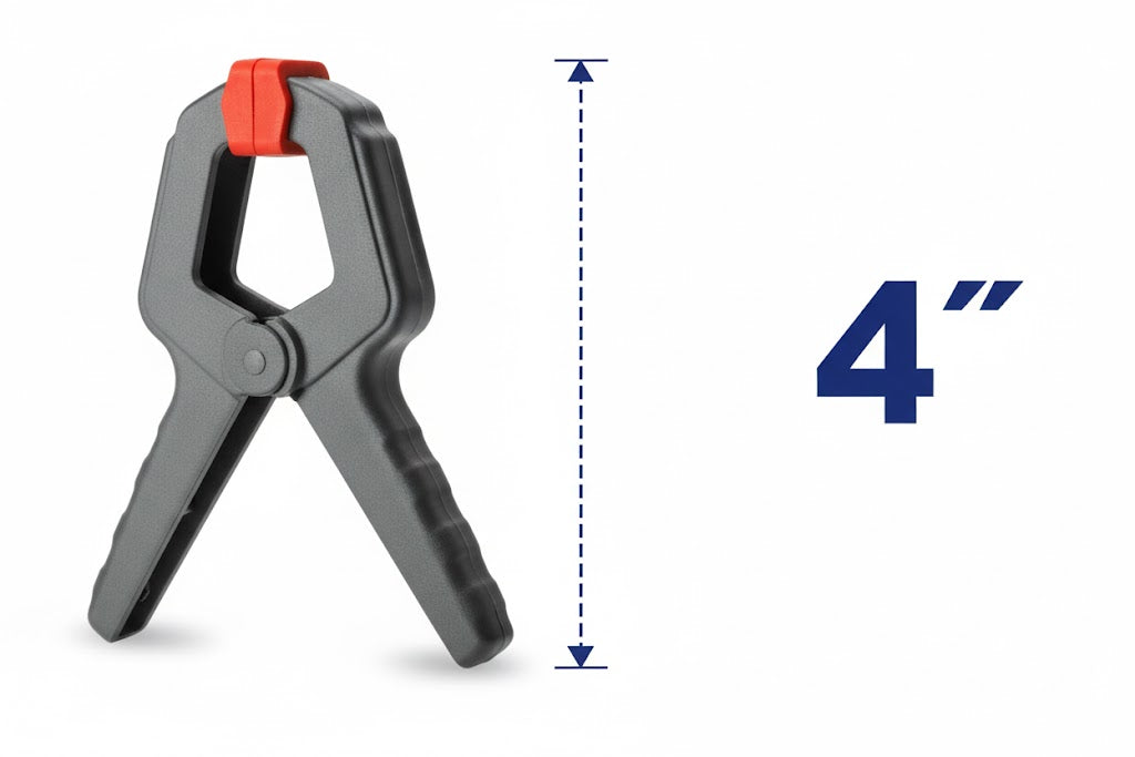 Prensa de resorte de 4" (100 mm) con fuerza de sujeción de 12 kg