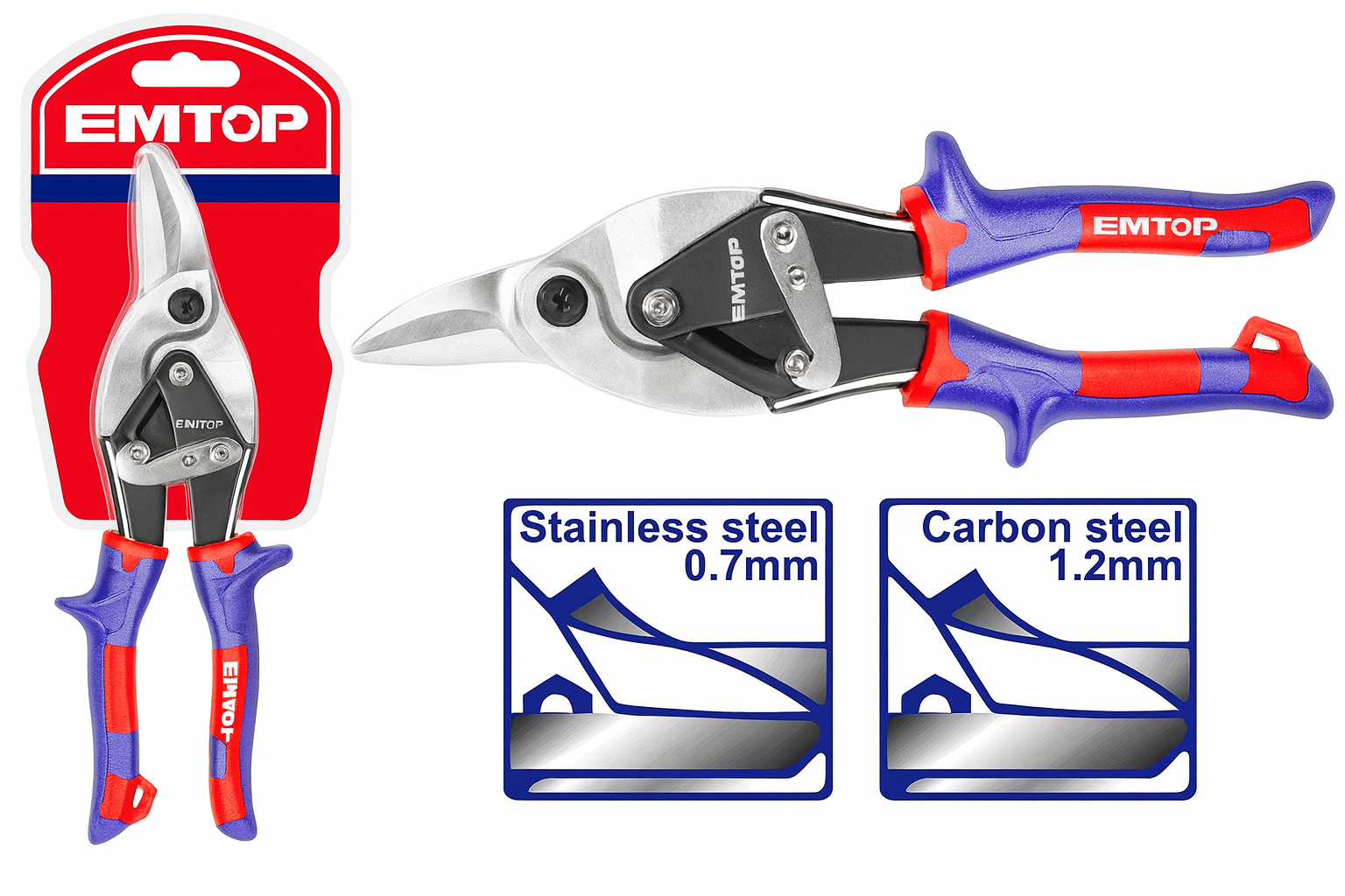 Tijera de Aviación EMTOP – Corte Derecho 10" (250 mm)