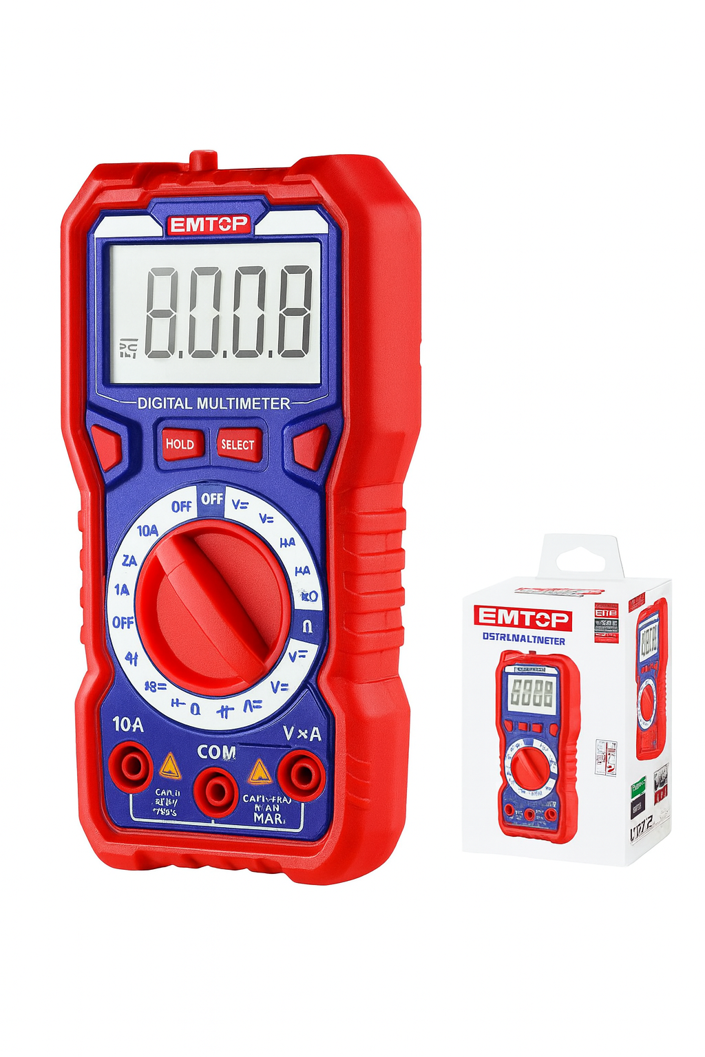 Multímetro digital profesional EMTOP True RMS 6000 cuentas con detección NCV y medición de alta precisión