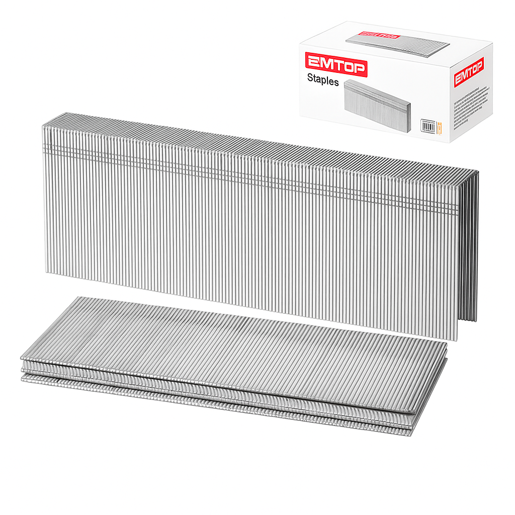 Clavos tipo brad EMTOP 25 mm calibre 18 (5000 piezas) para clavadora neumática o eléctrica