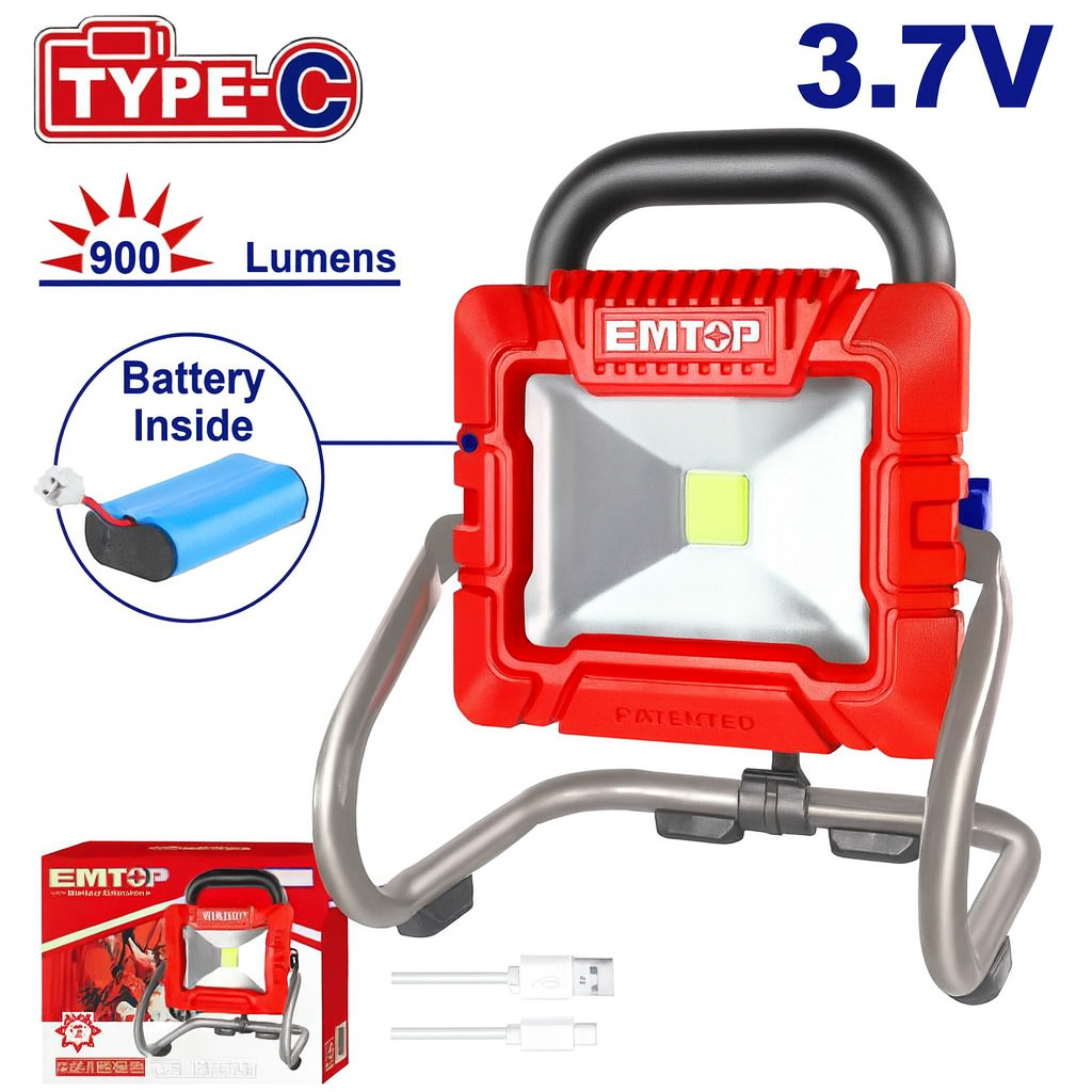 Lámpara Portátil Recargable 3.7V 900 lm