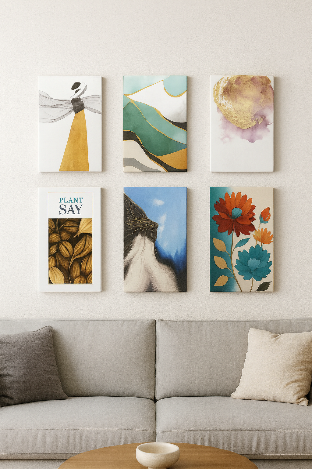 Cuadro decorativo modelo 20×30 cm, diseño moderno para decoración de interiores