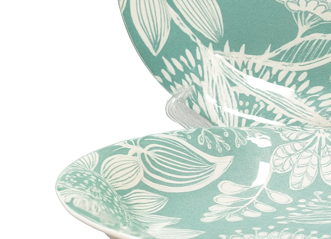 Set de plato y cuenco de ceramica variedad