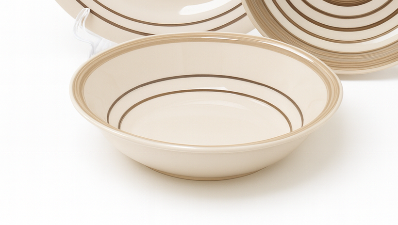 Set de plato y cuenco de ceramica variedad