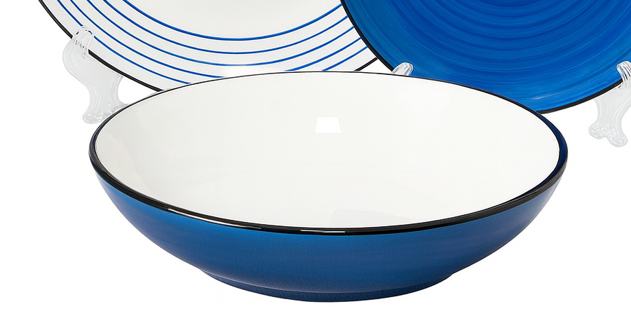 Set de plato y cuenco de ceramica variedad