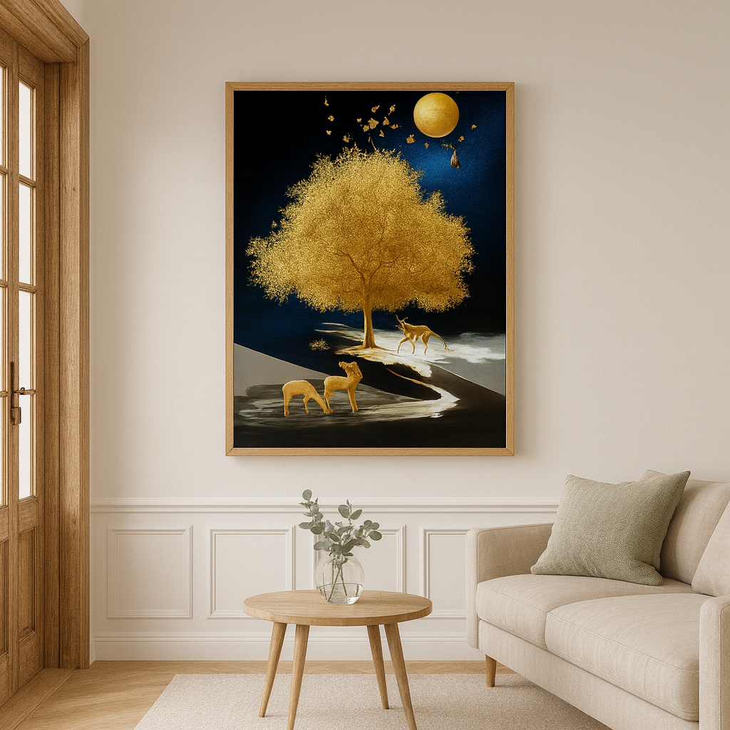 Juego de cuadros decorativos 2 piezas (1 de 30×60 cm y 1 de 60×60 cm), diseño moderno para decoración de interiores