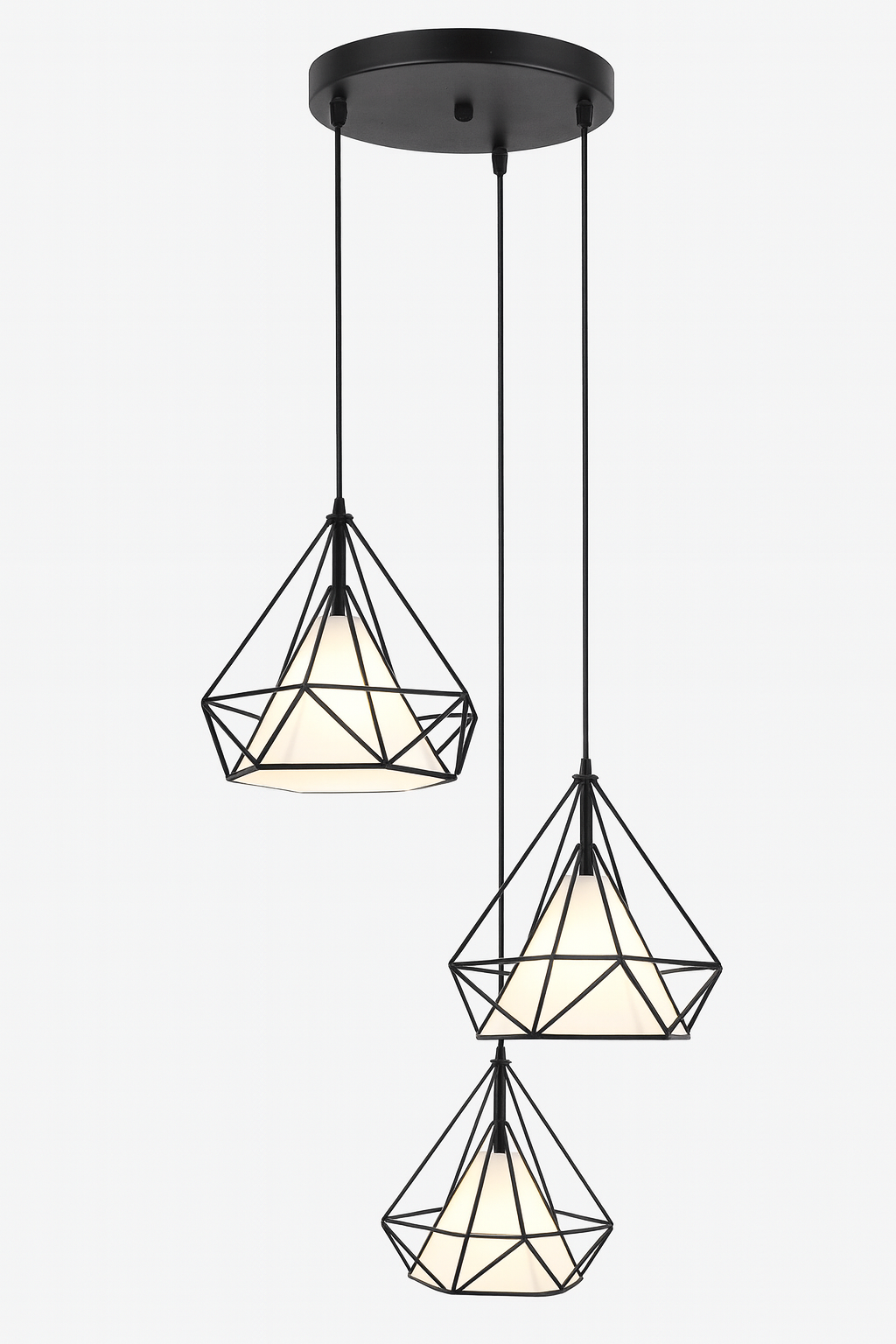 Lámpara colgante de 3 copas