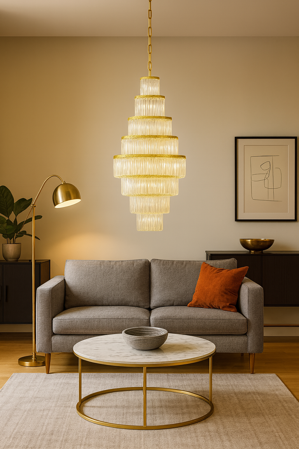 Lámpara de Cristal de Lujo