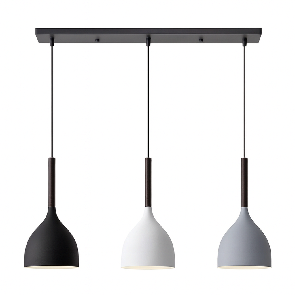 Lámpara colgante de 3 copas