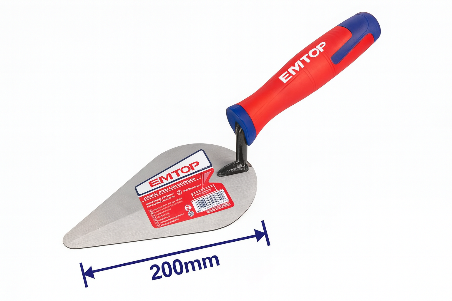 Paleta de albañilería Tamaño: 8"/200 mm (mango de plástico)