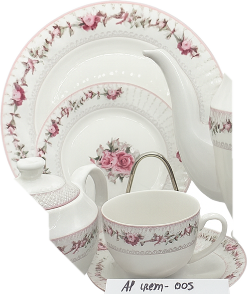 Vajilla de 22 piezas con estampado