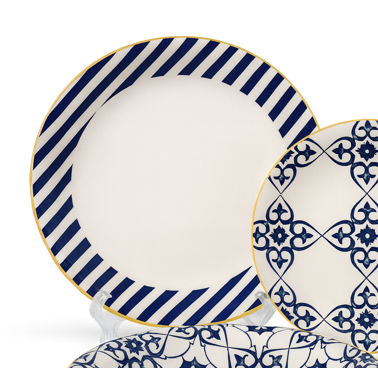 Set de plato y cuenco de ceramica variedad