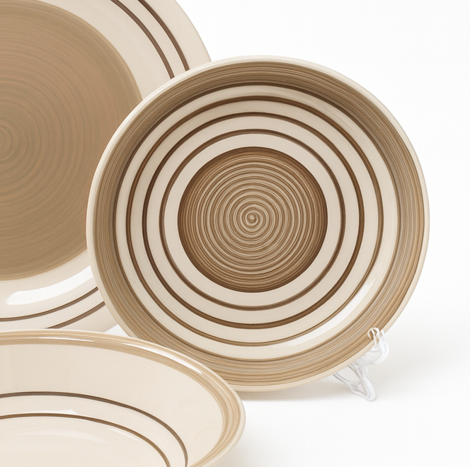 Set de plato y cuenco de ceramica variedad