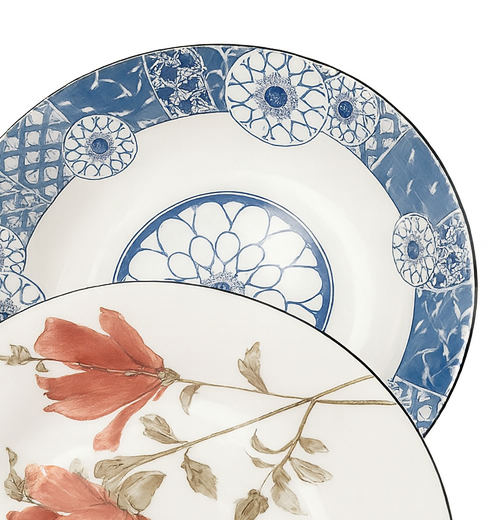 9" Plato sopero con estampado