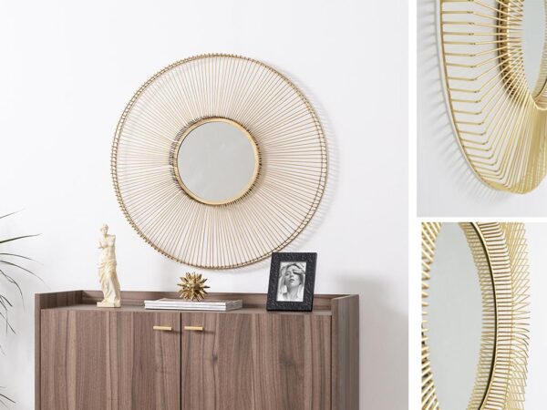 Espejo de Pared Variedad  – Diseño Elegante en Metal | 76 x 76 cm